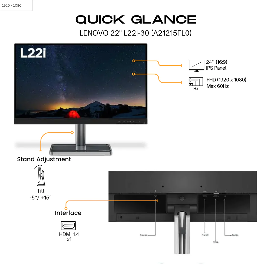 Ahmed Lenovo 22inch L22i - Image 1